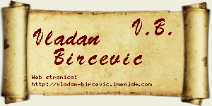 Vladan Birčević vizit kartica